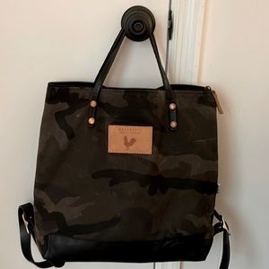 Graphite Camouflage Wax Canvas Backpack